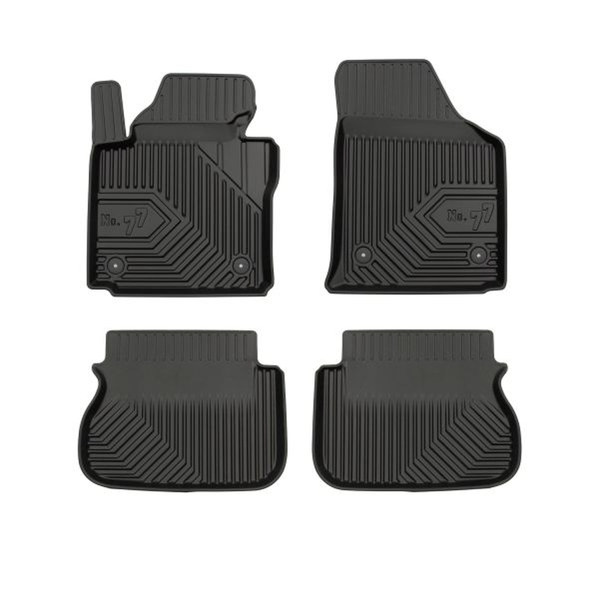 Set 4 covorase auto din cauciuc , pentru vw caddy iii, caddy iii/minivan, tiguan 03.04-, cauciuc tpe, negru