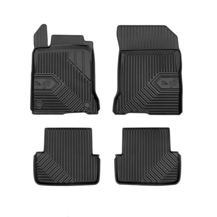 Set 4 covorase auto din cauciuc , pentru renault laguna, laguna ii, laguna iii 03.01-12.15, cauciuc tpe, negru