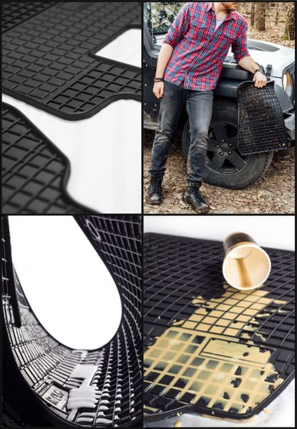 Set 4 covorase auto din cauciuc , pentru jeep renegade 07.14-, negru