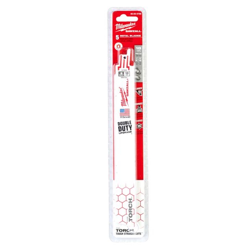 Set 5 panze fierastrau sabie the torch heavy duty , 230 mm, 18 tpi, pentru demolari metal/lemn