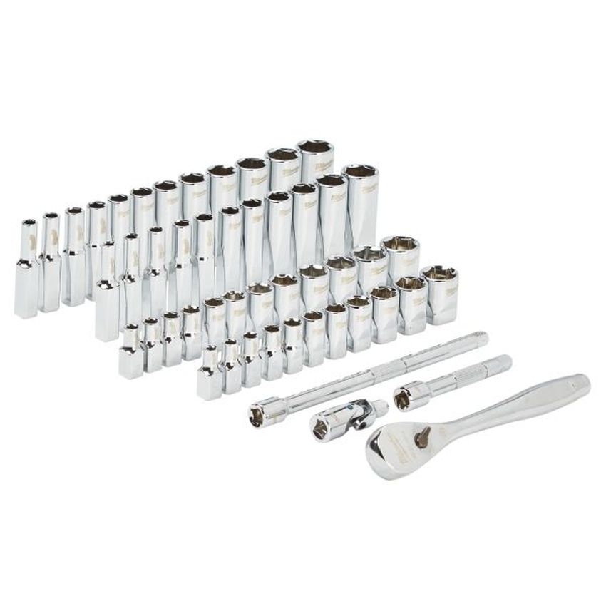 Trusa cu 50 chei tubulare cu clichet , 1/4 inch, 5-15 mm, cutie de transport