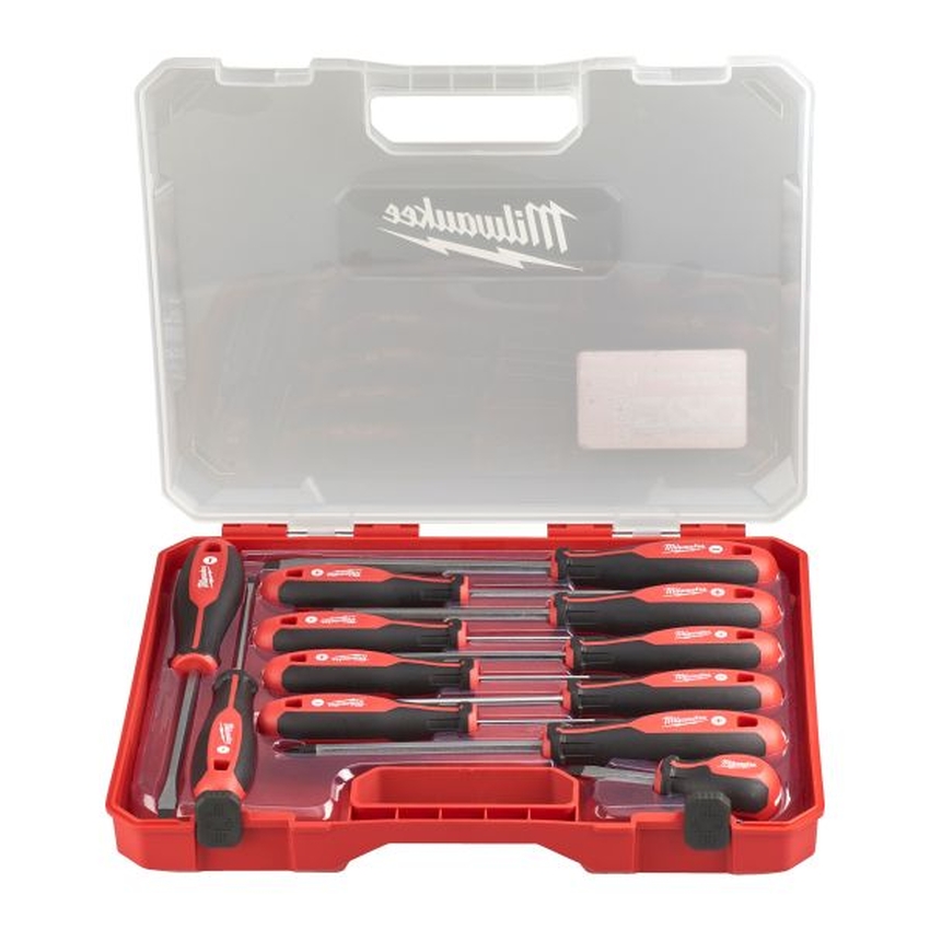 Set 12 surubelnite cu maner cu trei-fete tri-lobe , 3 x pozidrive, 6 x drepte, 3 x phillips