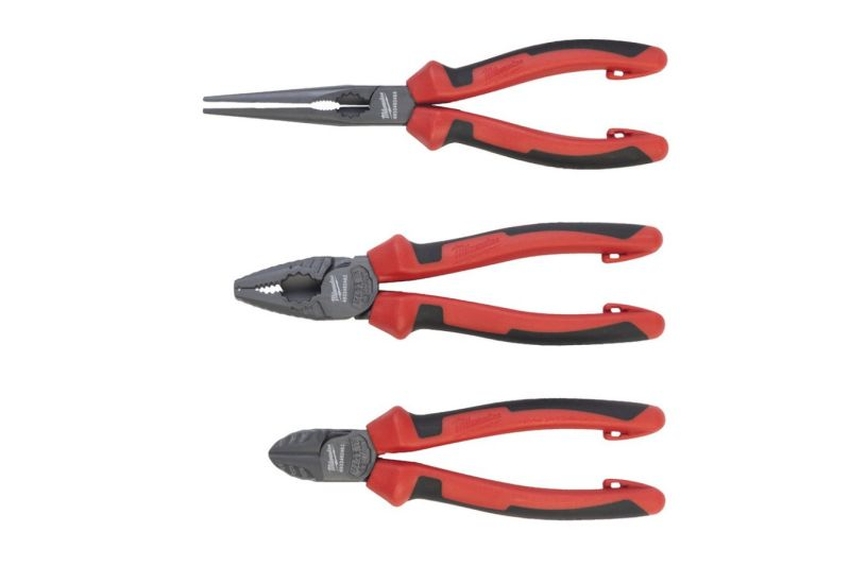 Set 3 clesti , cleste combinat de 180 mm, cleste cu tais lateral de 160 mm, cleste cu falci lungi de 205 mm